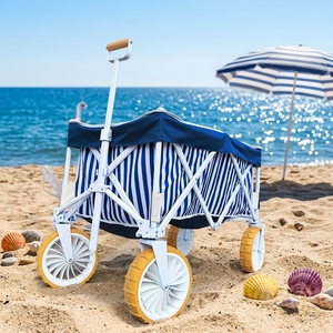Chariot <span class=keywords><strong>de</strong></span> plage à roulettes avec grandes roues, chariot robuste pour <span class=keywords><strong>le</strong></span> sable, <span class=keywords><strong>le</strong></span> <span class=keywords><strong>camping</strong></span>, l'extérieur, OEM personnalisé - Product Image 3