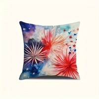 Housse de coussin colorée à motif feux d'artifice, motif personnalisé, housse de coussin en polyester pour la décoration de la maison