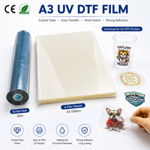 Goosam A3 Rollo de 30cm de <span class=keywords><strong>Película</strong></span> Adhesiva PET DTF A&B para Impresión por Transferencia en Frío, <span class=keywords><strong>Película</strong></span> UV DTF para Impresora UV - Product Image 1