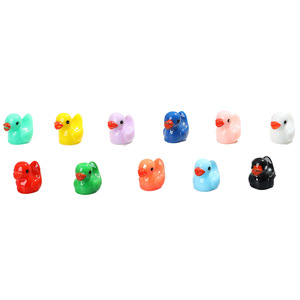 Lanshuo Resin Duck Figurine Mini Animal Ornament Home Decoration DIY Craft Accessory Solid Color Plastic Model <b>Toy</b> - Product Image 5