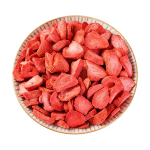 Tranches de fraises lyophilisées en vrac, collation de fruits secs - Product Image 1