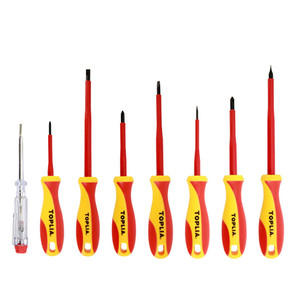 Jeu de tournevis isolés Tolia, 8 pièces, lames en acier au carbone Phillips et plates pour réparation électrique - Product Image 3
