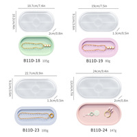 Moules ovales en résine pour plateaux, moules en silicone pour sous-verres en résine époxy, béton, Jesmonite, terrazzo, moules en silicone pour plateaux DIY