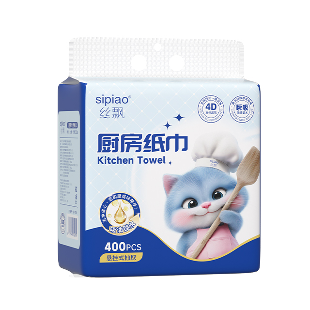 OEM 2-Ply Soft Wall Hanging Reusable 3D Embossed Facial Tissue Kitchen Paper