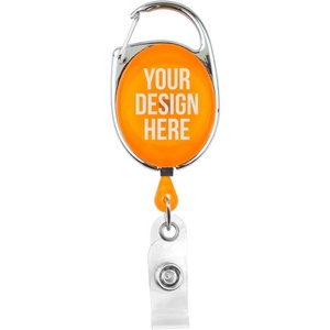 Offres Spéciales mousqueton pivotant rétractable ABS personnalisable porte-clés bobine d'insigne rétractable avec crochet accessoire - Product Image 3