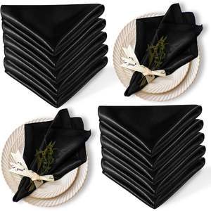 Servilletas Modernas Reutilizables y Ecológicas de Satén 100% Poliéster de 20x20 Pulgadas, Decoración de Mesa de Lujo para Banquetes y Cenas <span class=keywords><strong>en</strong></span> el Hogar - Product Image 5