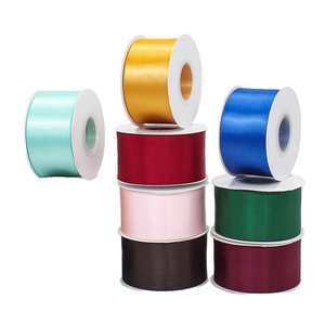 Accesorios de Moda para Prendas de Vestir, Cinta de Satén de Poliéster Estampada Ecológica de 1 1/2 Pulgadas, Doble Cara, 4 cm, 25 Yardas, Color Sólido, Cinta para Regalo - Product Image 1