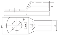 Cosses de câble compactes SC JGY en cuivre étamé, type barillet, pour boîtier de distribution et câblage d'armoire de commande 0,6/1 kV