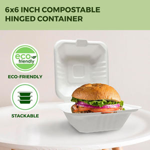 Boîtes à lunch jetables en bagasse, contenants alimentaires compostables en pulpe de canne à sucre pour la restauration, les plats à emporter et l'emballage des repas - Product Image 3