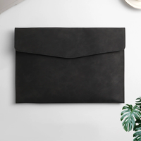 Gran oferta A4 carpeta de archivos impermeable PU cuero documento titular cartera sobre caso