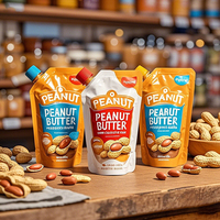 Sachets de beurre d'arachide personnalisés purée de fruits confiture sac à presser sauce soja chili pâte de tomate recharge bec verseur sac de beurre d'arachide