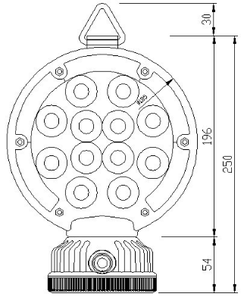 Dẫn giao thông Đèn pin giao thông blinker cảnh báo đèn hổ phách màu đỏ Pin hoạt động dẫn đường chướng ngại vật ánh sáng - Product Image 3