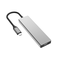 Adaptador USB C Multifunción 5 en 1, Hub USB-C a USB 3.0 con Carga PD de 100W, Salida de Video 4K 30Hz para TV