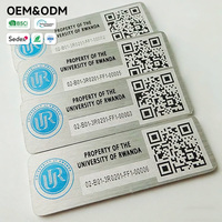 Etiquetas de Seguimiento de Alto Contraste Permanentes Autoadhesivas de Alúmina Impresas por Difusión Personalizadas, Etiquetas de Activos con Código QR