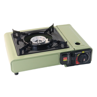 Réchaud à gaz portable pour le camping en plein air, brûleur en acier métallique pour la cuisson, utilisable avec du butane ou du propane pour les voyages