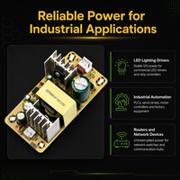 Alimentation à découpage à cadre ouvert 75W 12V 5A à sortie unique, carte nue AC/DC pour pilote LED, IoT, industriel, OEM, ODM