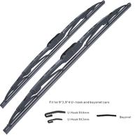Lame d'essuie-glace de type U avec support pour Dongfeng Peugeot 206 207 307 407, essuie-glace de pare-brise avant