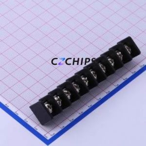 DBT30C-9.5-10P-BK-P Barrier Terminal Block Through hole Component (THT),P=9.5mm Connector Two Sides 9.5mm 1x10P Straight Pin - Product Image 1