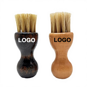 Custom Logo Sisal Handheld Wood Handle Shoe <strong>Brush</strong> Footwear Polish <strong>Paste</strong> <strong>Brush</strong> Shoe Shine Applicator Cleaning Polishing <strong>Brush</strong> - Product Image 1