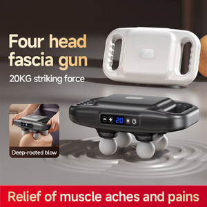 Masajeador multicabezal de Fascia de cuatro cabezas de Grado Profesional, pistola de masaje de relajación corporal de Impacto Profundo portátil, características de calor de 4 velocidades - Product Image 5