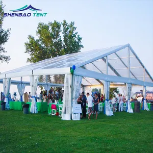 Glazen Dak Bruiloft Decoratie Tent Water Proof Tenten Voor Evenementen 100 Mensen 20X20 Beurs Tent