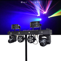 Kits de système d'éclairage de barre de fête à LED derby stroboscope tête mobile par 4 en 1 éclairage DJ avec support T bar éclairage de scène à LED