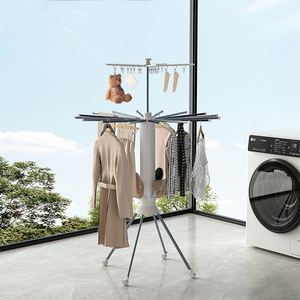 360° Rotation Collapsible Octopus Indoor Stand Aluminum Laundry Baby Clothes Hangers Almirah Drying Shelf Clothes Dryer Rack - Product Image 3
