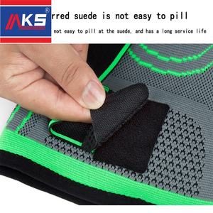 Penyangga lengan lutut pria dan wanita, tali dapat diatur 3D tenun kompresi, pendukung keamanan kebugaran luar ruangan - Product Image 4