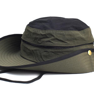 Style de caractère séchage rapide large bord randonnée chapeau unisexe pêche en plein air Trekking Jungle parasol Protection solaire maille tissu 100% - Product Image 3