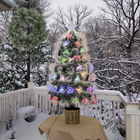 Décorations de Noël en gros de haute qualité, 60 cm, LED premium, écologiques, flocons de neige colorés lumineux, fibres optiques clignotantes