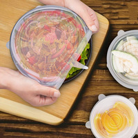 6 pièces couvercles extensibles en Silicone réutilisables hermétiques résistant à la chaleur stockage des aliments couvre plusieurs tailles pour garder la cuisine fraîche