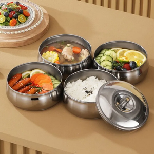 Boîte à Lunch Isotherme Multicouche en Acier Inoxydable 2/3/4 Niveaux <span class=keywords><strong>Thermos</strong></span> Chauffant <span class=keywords><strong>pour</strong></span> Stockage Alimentaire et <span class=keywords><strong>Repas</strong></span> Portable - Product Image 2