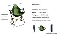 Chaise de camping hamac de loisirs avec logo personnalisé, mobilier d'extérieur de jardin, chaise de plage pliante de luxe, pack complet en acier inoxydable pour hôtel