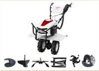 Mini motoculteur à essence 5,5 CV pour désherbage et travail du sol, adapté aux terres arides, rizières, vergers, jardins et serres, avec boîte de vitesses
