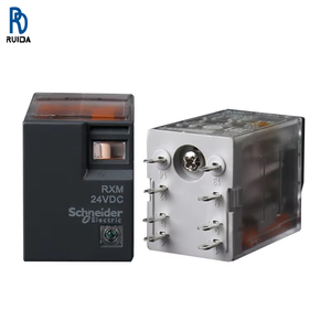 Relé Intermedio Enchufable 24V DC RXM2LB2BD, 2 Grupos, 8 Pines, Relé Térmico Pequeño, Protección Automática, Nuevo - Product Image 1