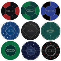 Tapis de poker pliable rond en caoutchouc de qualité supérieure OEM, 60 cm de diamètre, 2 mm d'épaisseur, avec fond antidérapant en caoutchouc, pour jeux de société