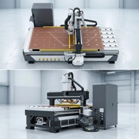 Machine de découpe CNC à commande numérique de haute qualité pour le bois, le PVC et le MDF, modèles 1228, 1631, 2030, avec changement d'outil automatique