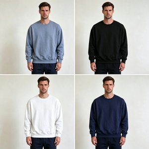 Felpe con Cappuccio Personalizzate OEM a Maniche Lunghe per Uomo, Ricamate, Oversize, Streetwear, Pullover di Alta Qualità, <span class=keywords><strong>Tinta</strong></span> <span class=keywords><strong>Unita</strong></span>, Casual - Product Image 3