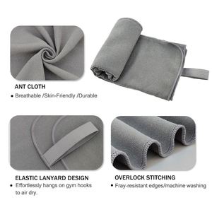 Serviette de sport en microfibre personnalisée avec logo, séchage rapide, pour la gym et le fitness - Product Image 2