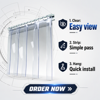 Meilleure vente échantillon gratuit rideaux en bande d'entrepôt en PVC transparent souple