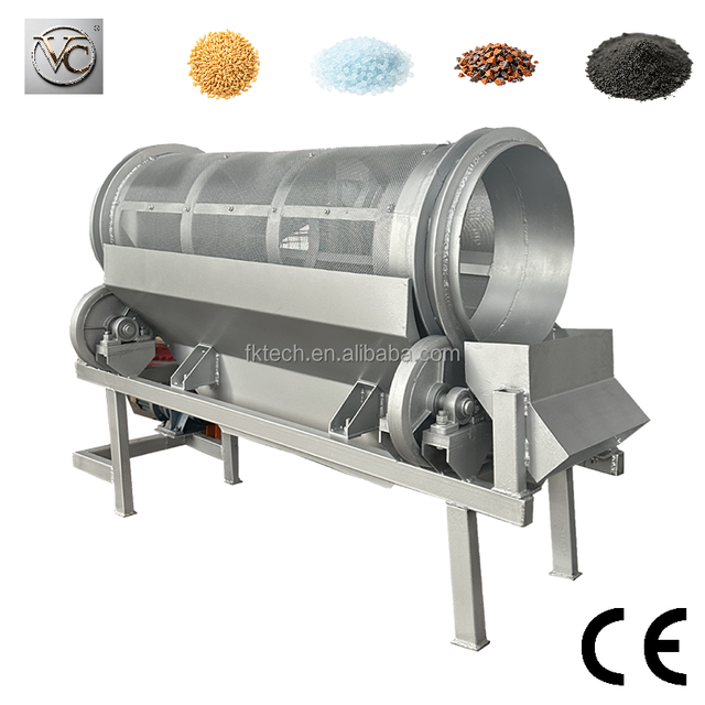 FKJX Mobile Trommel Screen Machine Stone Trommel Screen for Gold Compost and Plastic Separation