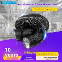 Conduit flexible composite PVC-aluminium double couche épaissi ; Joint d'expansion CVC pour conduit d'extraction de hotte - Plusieurs longueurs