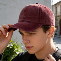 Gorras de Béisbol Vintage con Logotipo Desgastado, al por Mayor, para Hombre, Estilo Casual, de Algodón Lavado, Personalizables con Bordado