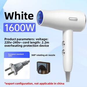 Secador de Pelo Profesional para Uso Doméstico, Alta Potencia, Secado Rápido con Aire Frío y Caliente, Luz Azul, Viento Fuerte - Product Image 5
