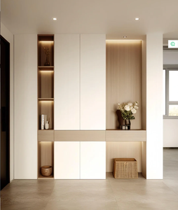 Armario de almacenamiento de zapatos minimalista moderno organizador de madera para el hogar con zapateros de estilo simple para pasillo - Product Image 6