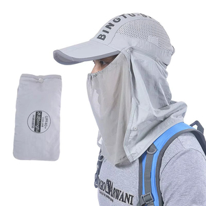 Cappello da Baseball Mimetico Pieghevole e Portatile ad Asciugatura Rapida con Visiera Rimovibile e Copricollo, Cappello Parasole Traspirante per l'Estate e l'Esterno - Product Image 5