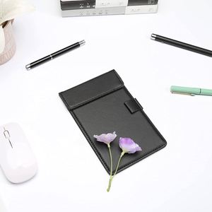 Premium Quality PU Leather A4 File Organizer Clip Folder Office Clipboard Meeting Memo <b>Writing</b> Desk <b>Pad</b> for Restaurant Hotel Use - Product Image 5