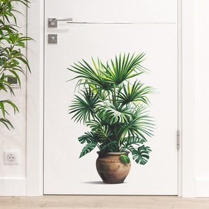 Vinilo Decorativo <span class=keywords><strong>de</strong></span> Pared con Diseño <span class=keywords><strong>de</strong></span> Planta Verde en Maceta 3D Realista Personalizado, Adhesivos <span class=keywords><strong>de</strong></span> Pared <span class=keywords><strong>para</strong></span> Decoración <span class=keywords><strong>de</strong></span> Sala <span class=keywords><strong>de</strong></span> Estar, Dormitorio y Puerta - Product Image 3