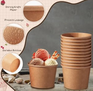 Quality Guaranteed Craft Paper <b>Cups</b> for <b>Ice</b> <b>Cream</b> Quality Guaranteed Food Packaging for Export - Product Image 2
