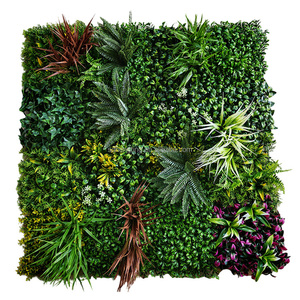 Chất lượng cao UV kháng nhân tạo thực vật tường thực tế mềm màu xanh lá cây cảnh quan với cỏ hoa lá cảm ứng - Product Image 5